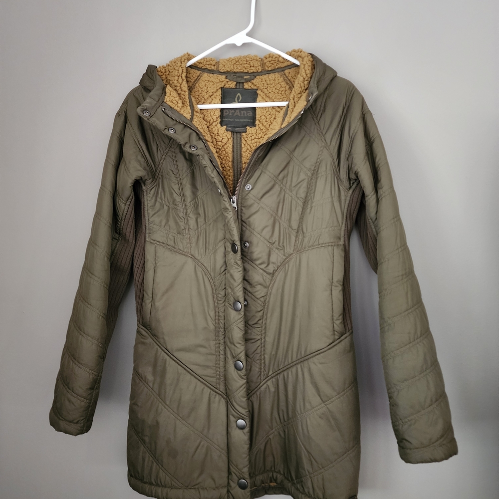 PrAna Olive Quilted Women's Jacket